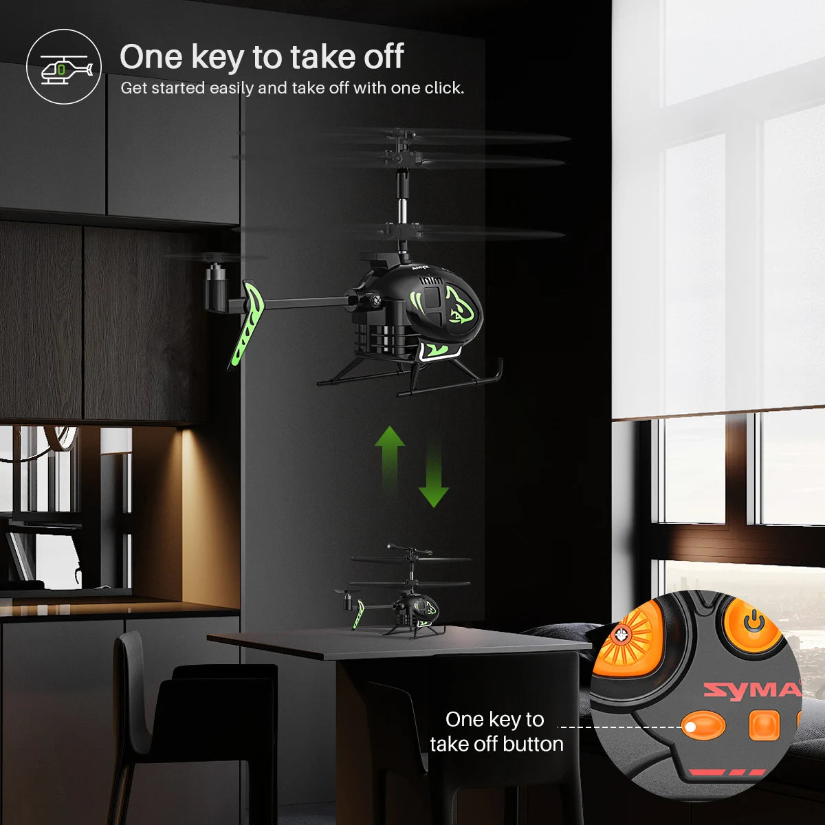 SYMA S100 Mini Helicopter, this cool RC vehicle toy would be a good choice when picking Christmas or Birthday gifts