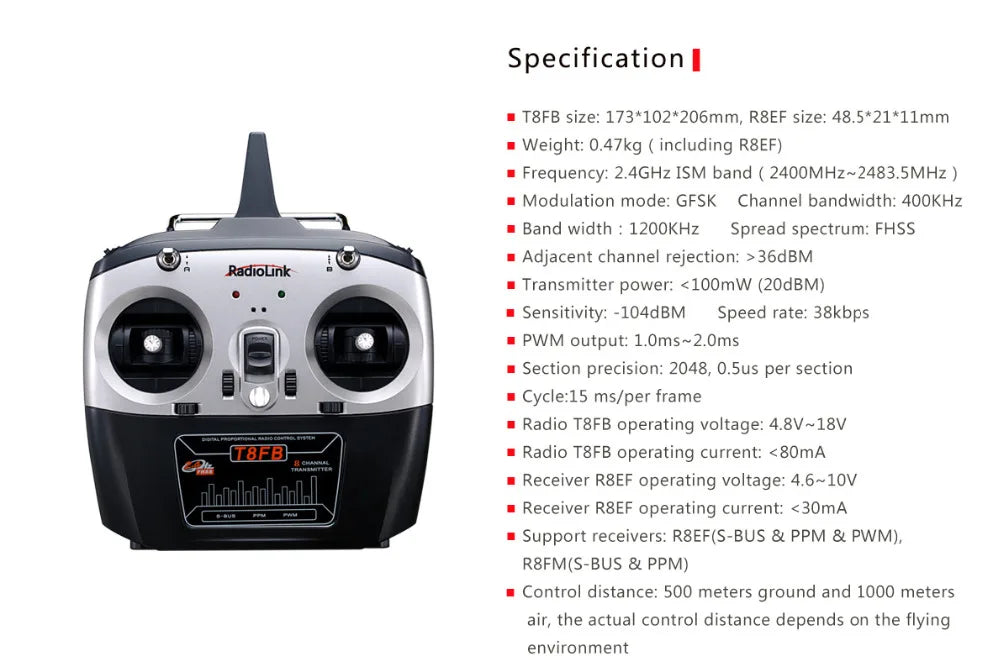 2.4G 8CH F550 RC DIY Quadcopter Unassemble Kit, Specification TBFB size: 173*102*206mm, RBEF size