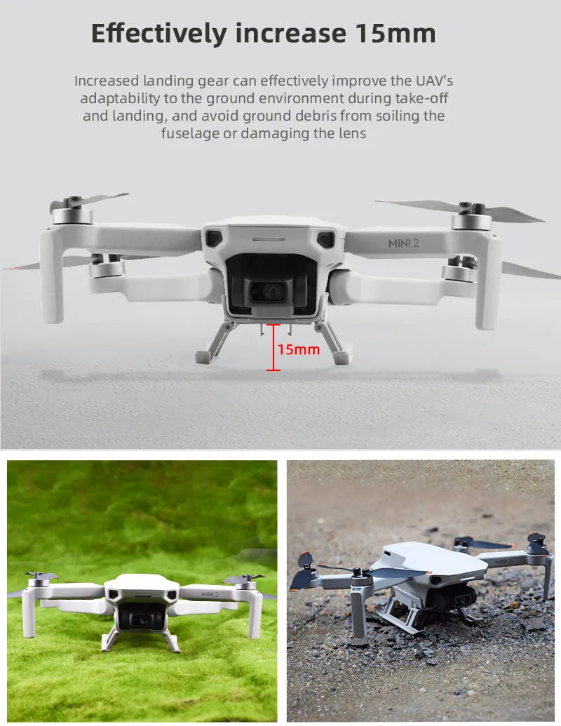 Landing Gear, Increased landing gear can effectively improve the UAV's adaptability to the ground environment during