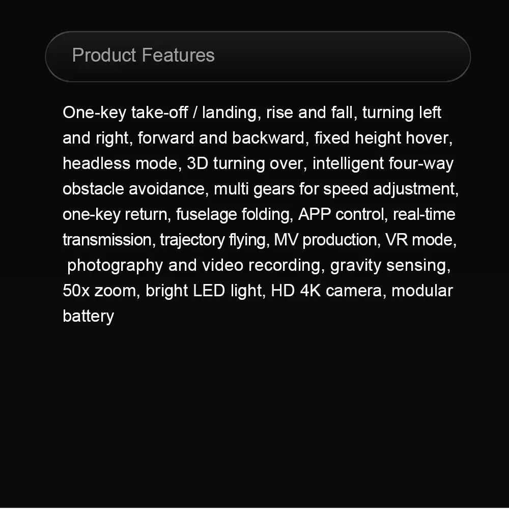 F187 Drone - 2024 New 4K HD Dual Cameras Optical Flow Obstacle Avoidance Remote Control Professional Drones 47 F187 Drone, product features one-key take-off / landing, rise and