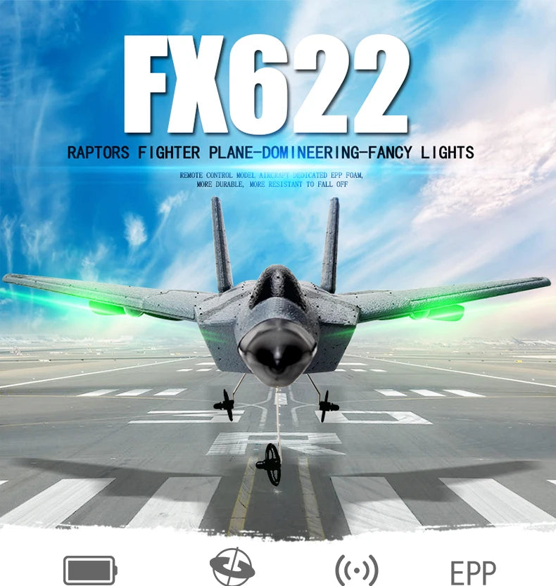 FX-622 F22 RC Plane, KORE DURABLE; KORE RESISTANT T0 FALL 0FF