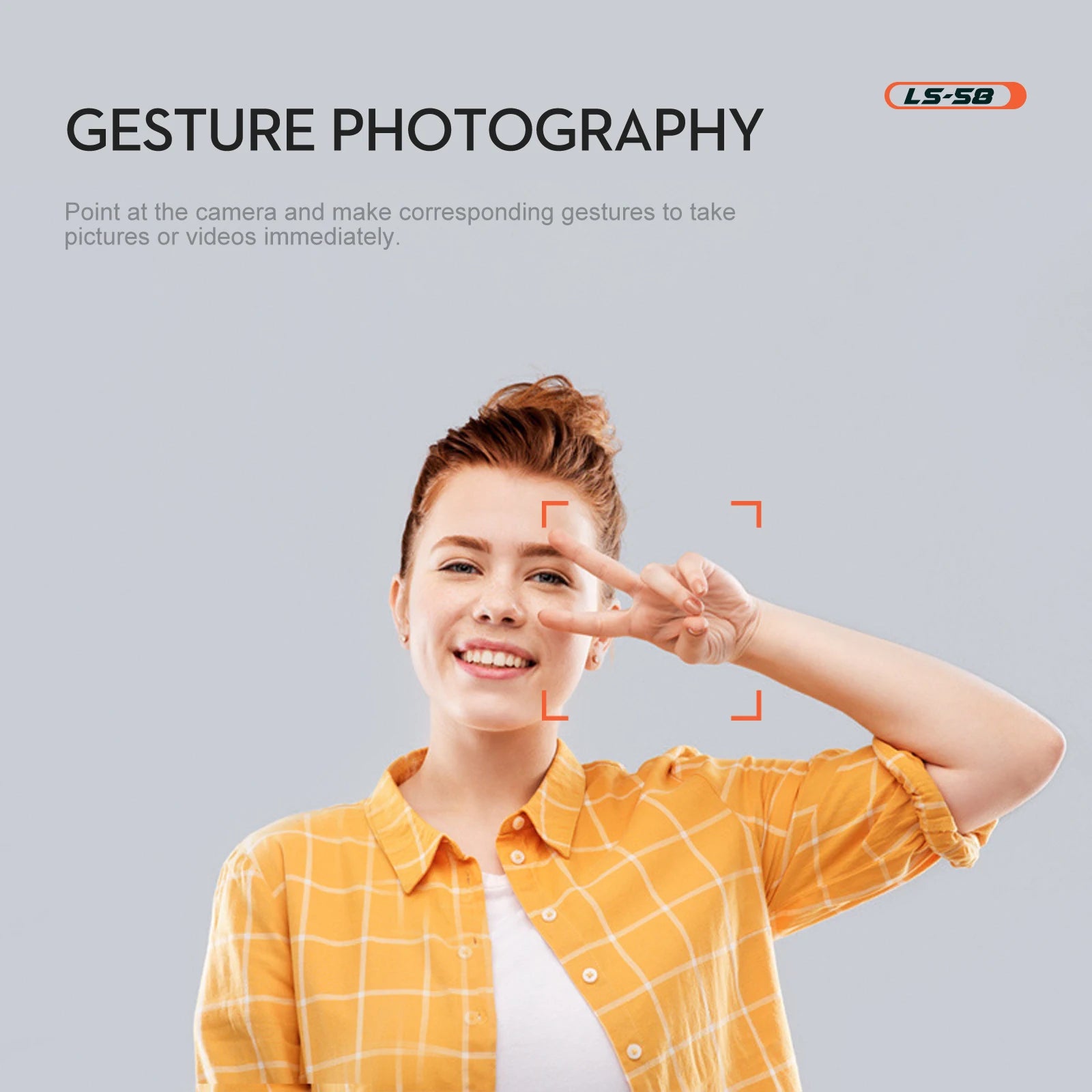 LS58 Drone, ls-5o gesture photography point at the camera and make 