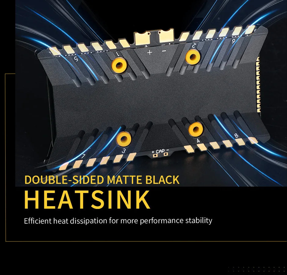 CAP DOUBLE-SIDED MATTE BLACK HEATSINK E