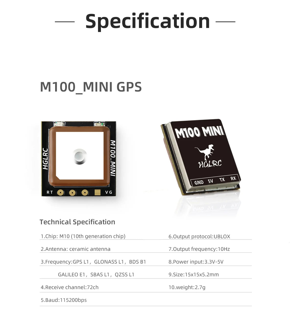 HGLRC M100 MINI GPS /