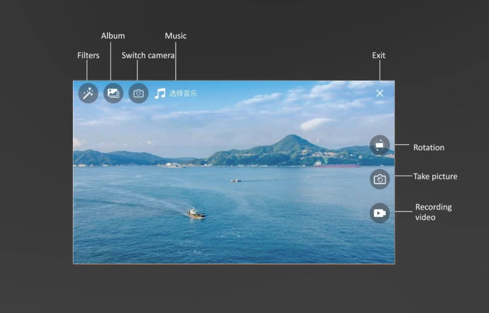 SG907S Drone - 4K HD GPS Auto-Return High Performance Obstacle Avoidance Long Range Remote Control Aircraft Plane Toy Professional Camera Drone 33 SG907S Drone, Album Music Filters Switch camera Exit J#rar Rotation Take picture Record