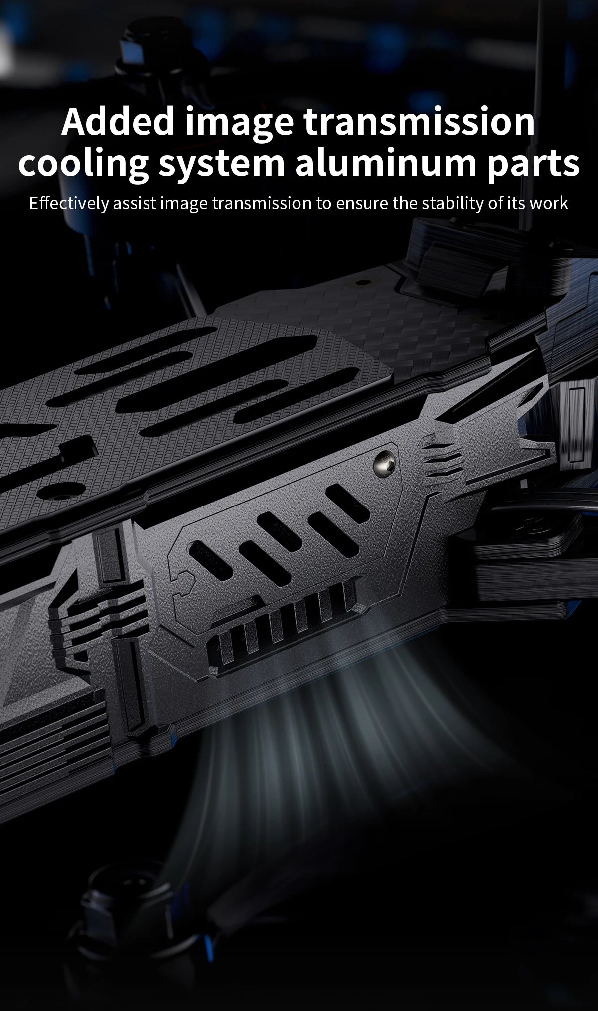 GEPRC MOZ7 Analog - Long Range FPV 7Inch 6S F722-HD-BT Built-in Bluetooth RC Quadcopter LongRange Freestyle Drone Racing Kit 12 GEPRC MOZ7 Analog - Long Range FPV, GEPRC MOZ7 Analog, Added image transmission cooling system aluminum parts Effectively assist image transmission to ensure the stability of its