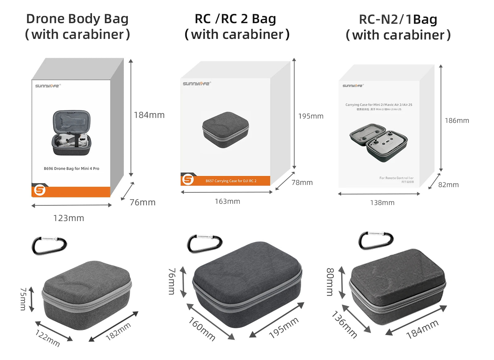 Portable Carrying Case For DJI Mini 4 Pro, B696 Drone Bag for Mini Pro For Rerote Control Icr B657