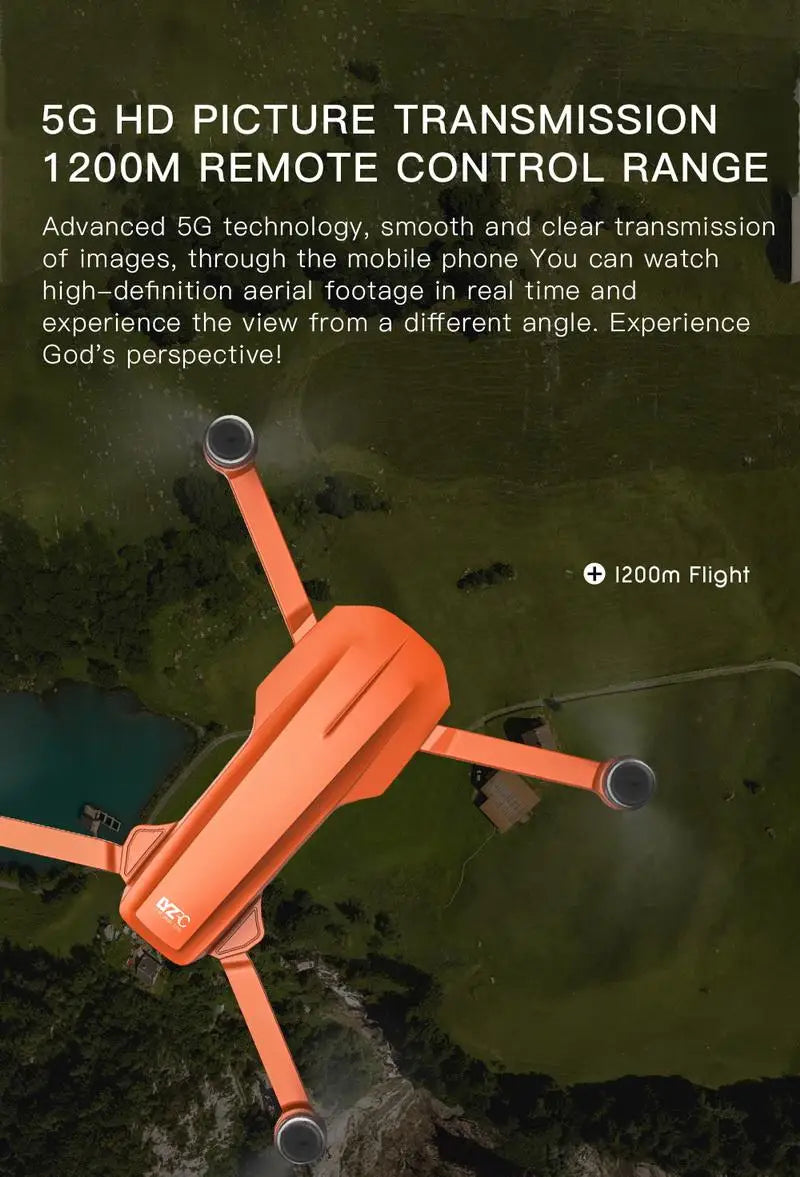 L700 PRO Brushless Gps Drone, 5g hd picture transmission 1200m remote control range advanced