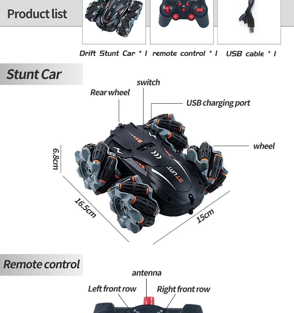 4WD RC Car Drift Stunt Car, 4WD RC Car Drift Stun