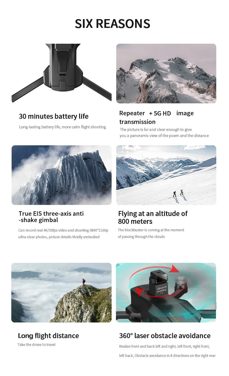 M10 Drone, 30 minutes battery life Repeater +SG HD image transmission Long-lasting battery life; more calm