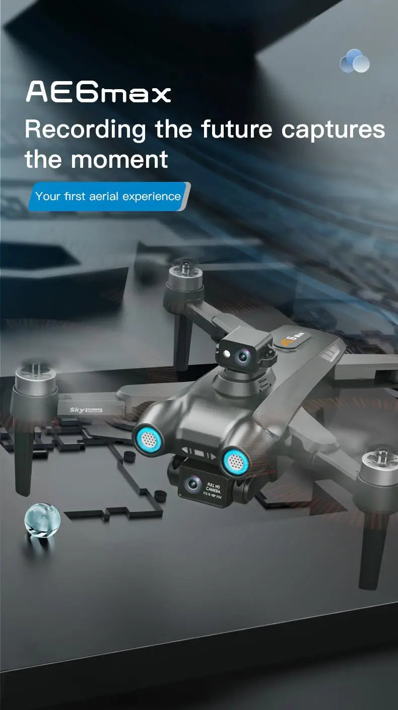 AE6 Max Drone, aesmax Recording the future captures the moment Your first aerial experience Skyn