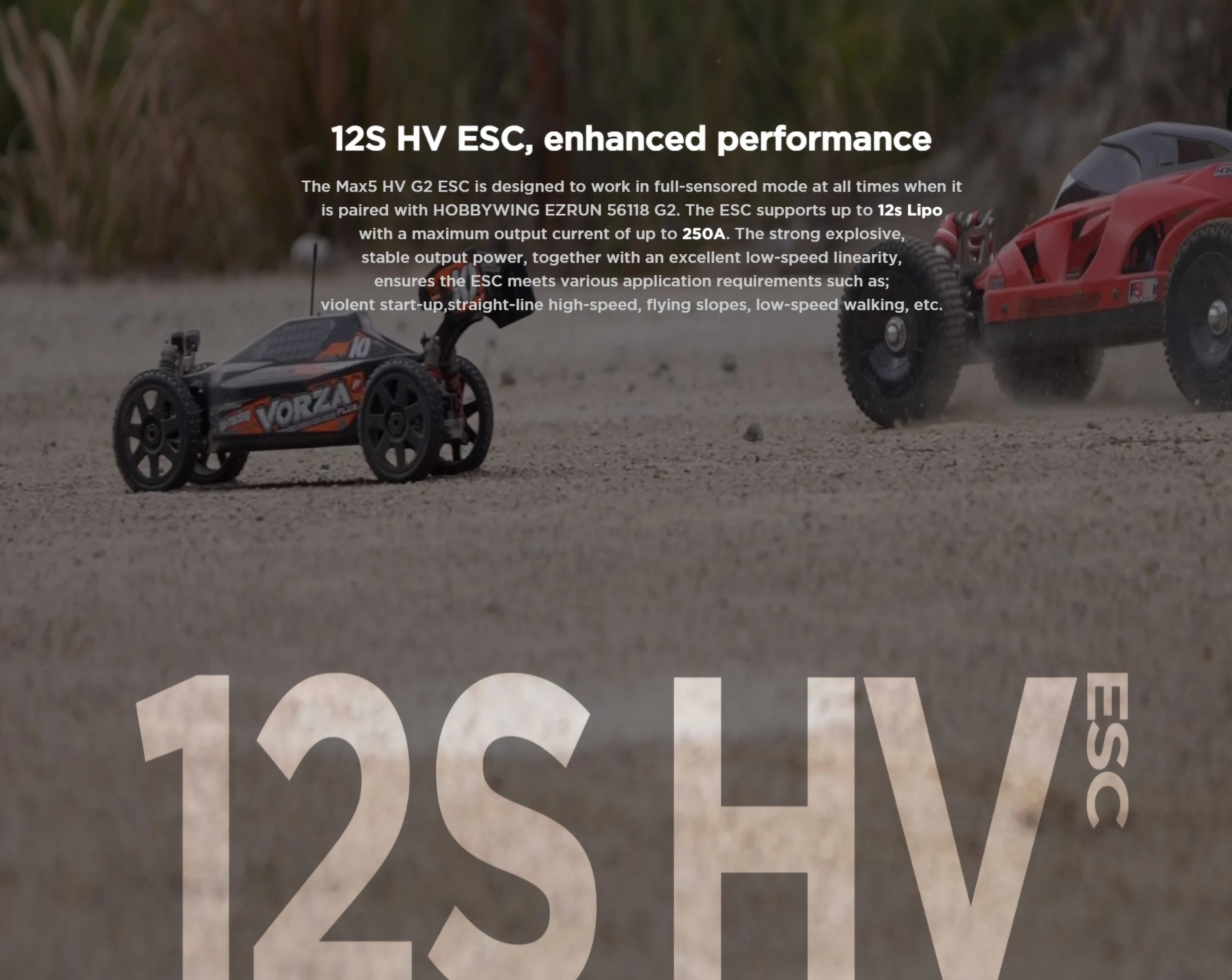 Hobbywing EZRUN MAX5 HV G2 ESC, the Max5 HV G2 ESC is designed to work in full-sensored