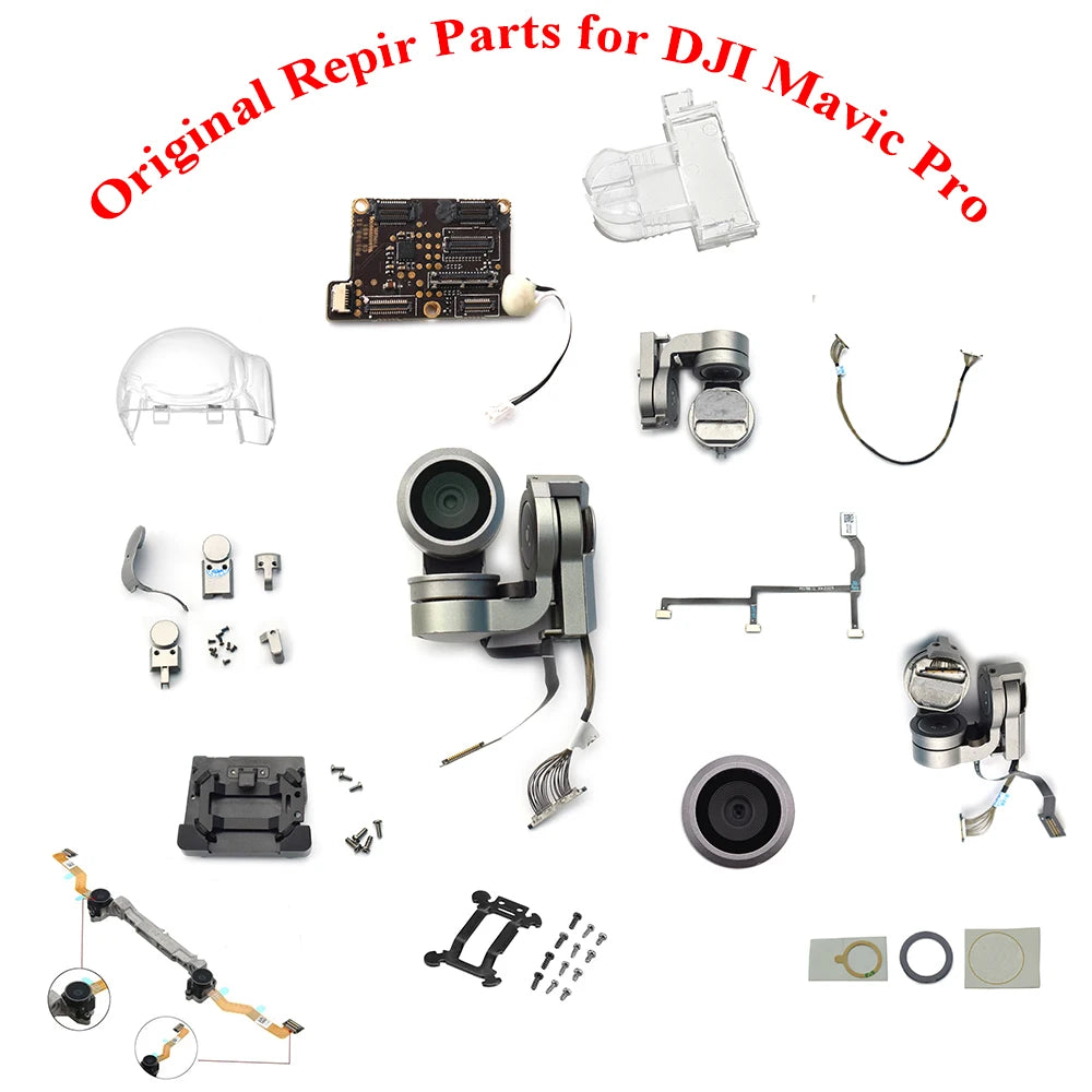 Genuine Gimbal Mainboard Arm Motor Signal/Flat Cable Camera Lens/Frame Damper Board for DJI Mavic Pro Drone Repair Parts 7 Parts for DJI Repir Mavic Original