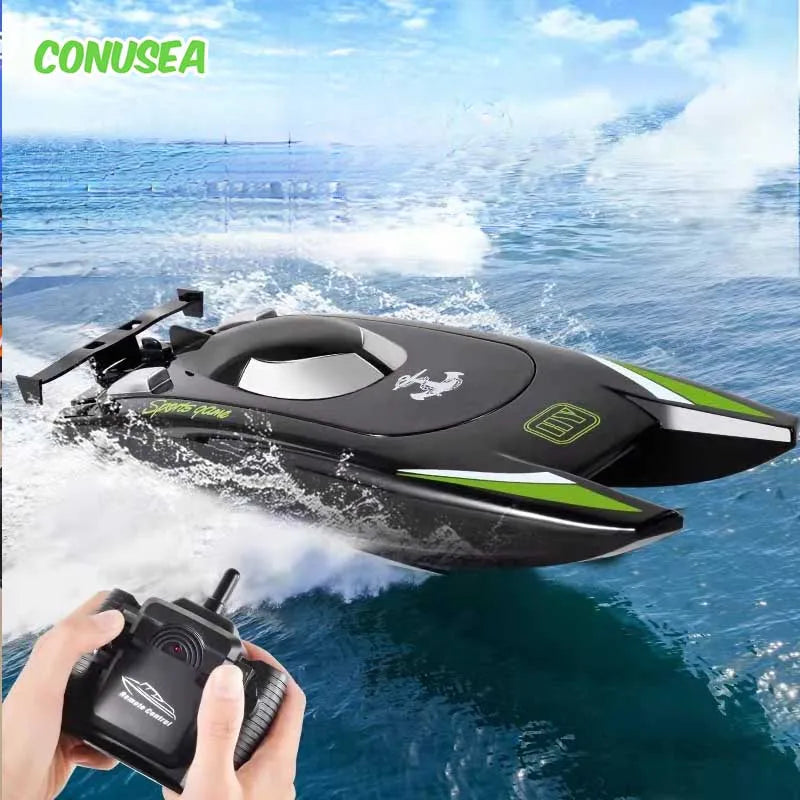 CONUSEA 805 RC Boat 30KM/H Dual-Motor 2.4GHz Speedboat, 7.4V 650mAH, Waterproof, 20–25min Runtime, 80–100m Range