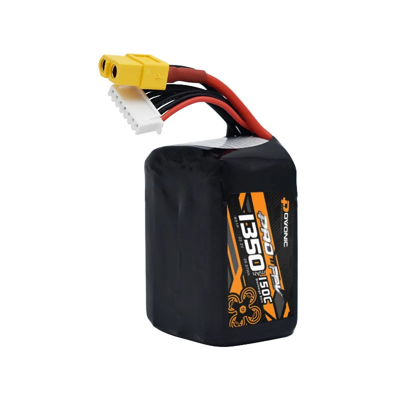 Ovonic 6S 22.2V 1350mAh 150C LiPo Battery, Ovonic 22.2V LiPo battery for helicopters and remote control toys, CE certified, 1350mAh, 150C.