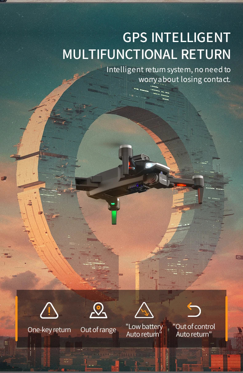 X25 Drone, gps intelligent multifunctional return system,noneedto