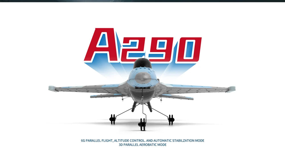 Wltoys A290 F16 RC Airplane, Azgm 66 PARALLEL FLIGHT, ALTITUDE CONTROL AND