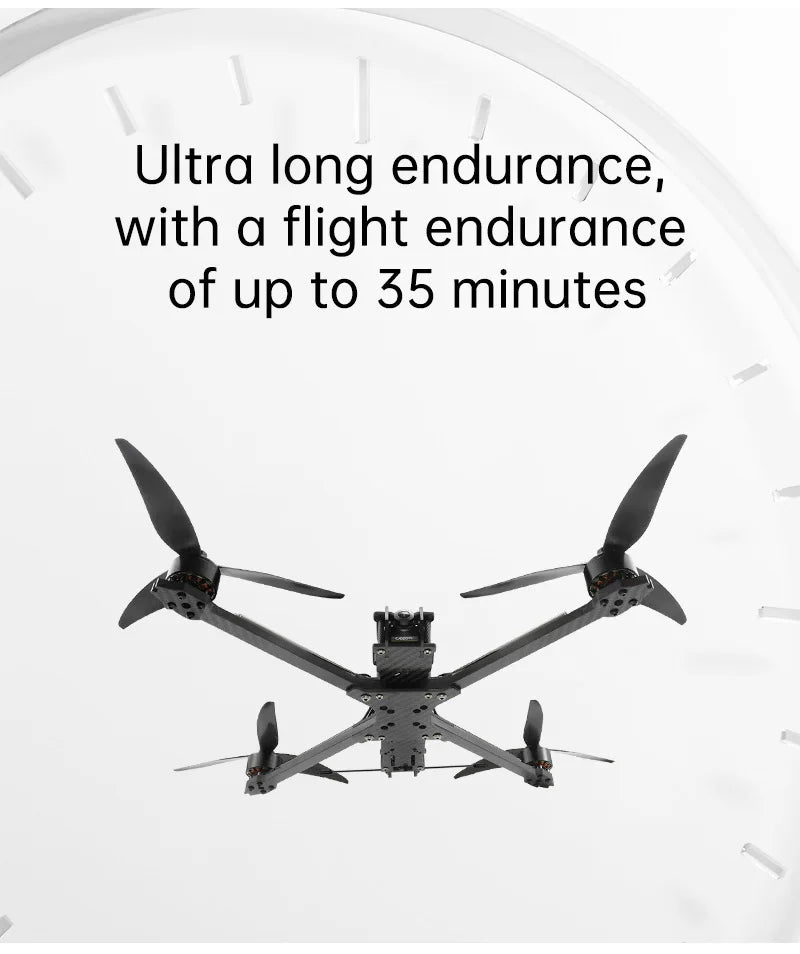 SEQURE Bkli8 8 inch FPV, The Sequre BKli8 drone has ultra-long endurance, long range, and high payload capacity, with a 5.8G 2.5W VTX.