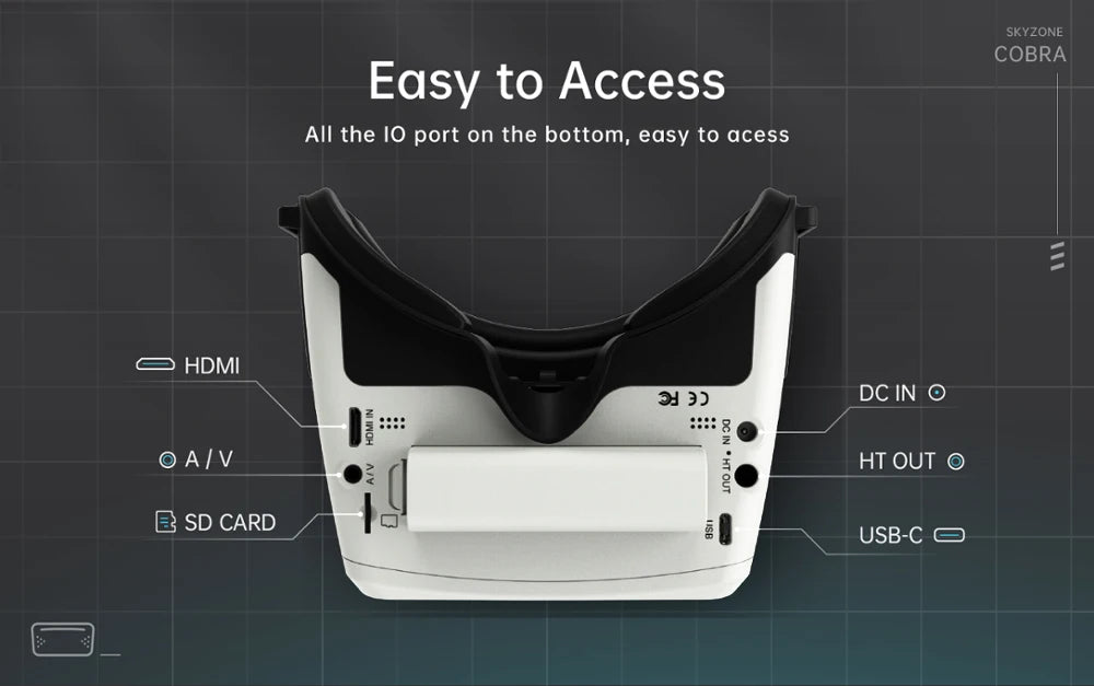 SKYZONE Cobra X V4 Goggle - 1280x720 5.8G 48CH Receiver Upgrade Of V2 Head Tracker DVR FPV Goggles Helmet With HDMI For FPV Drone 26 SKYZONE Cobra X V4 Goggle, merge two signal into one, make image more stabe and clear