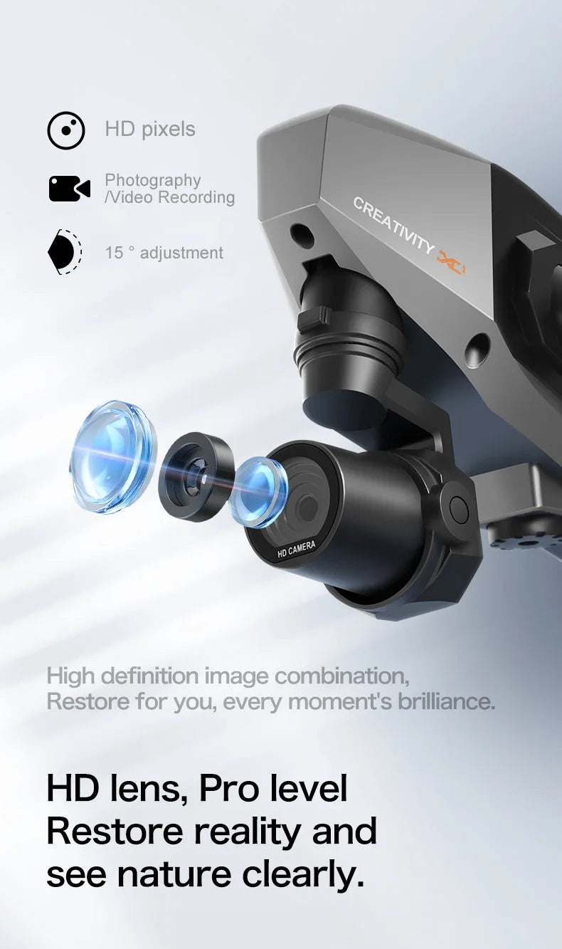 XD1 Mini Drone, HD pixels Photography Nideo Recording 15 adjustment Je High definition image combination; Restore for