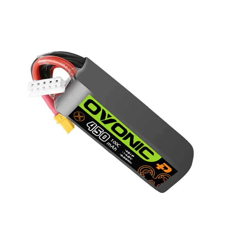 باتری پهپاد 14.8V 4S 450mAh 100C LIPO با دوشاخه XT30