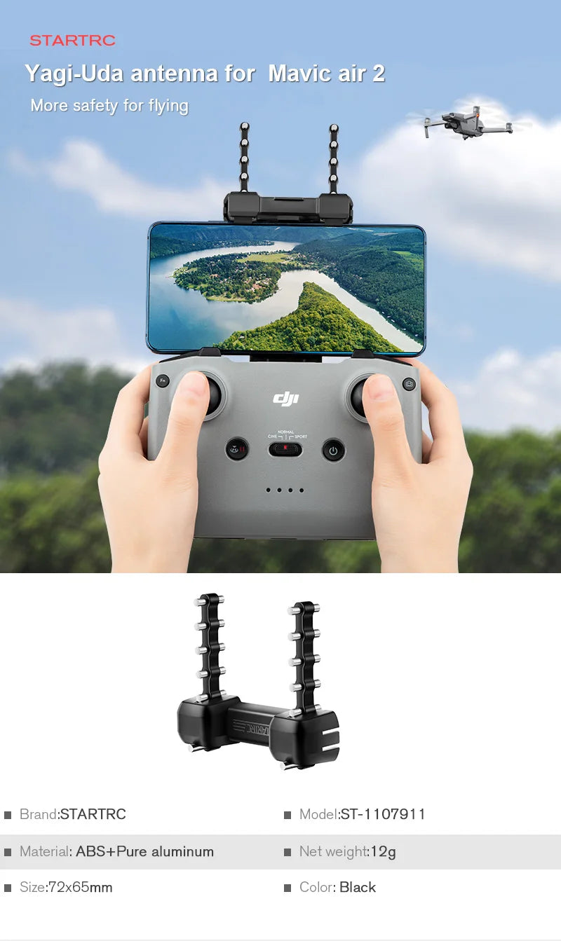 DJI Mavic 3 Yagi Antenna Signal Booster Amplifier Range Extender 5.8G for DJI Air 2s Mini 2 3 Pro Mavic Air 2 Remote Controller 17 DJI Mavic 3 Yagi Antenna, STARTRC Yagi-Uda antenna for Mavic air 2 More safety for