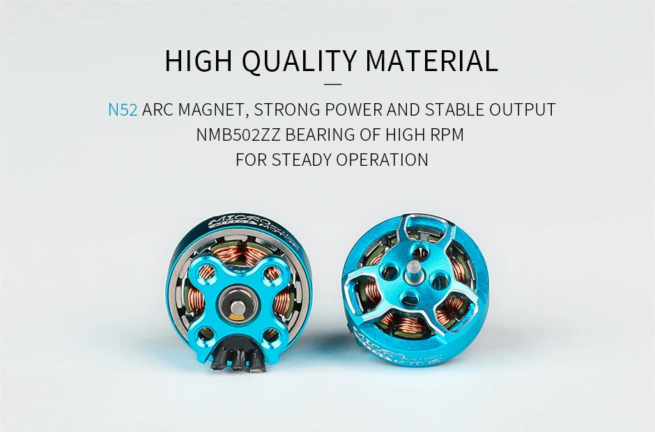 T-MOTOR M1103 Micro Motor - KV8000 KV11000 Suitable For 1.6-2.5 inch Whoop 2-3 inch Toorhpick 8 T-MOTOR, HIGH QUALITY MATERIAL N52 ARC MAGNET, STRONG