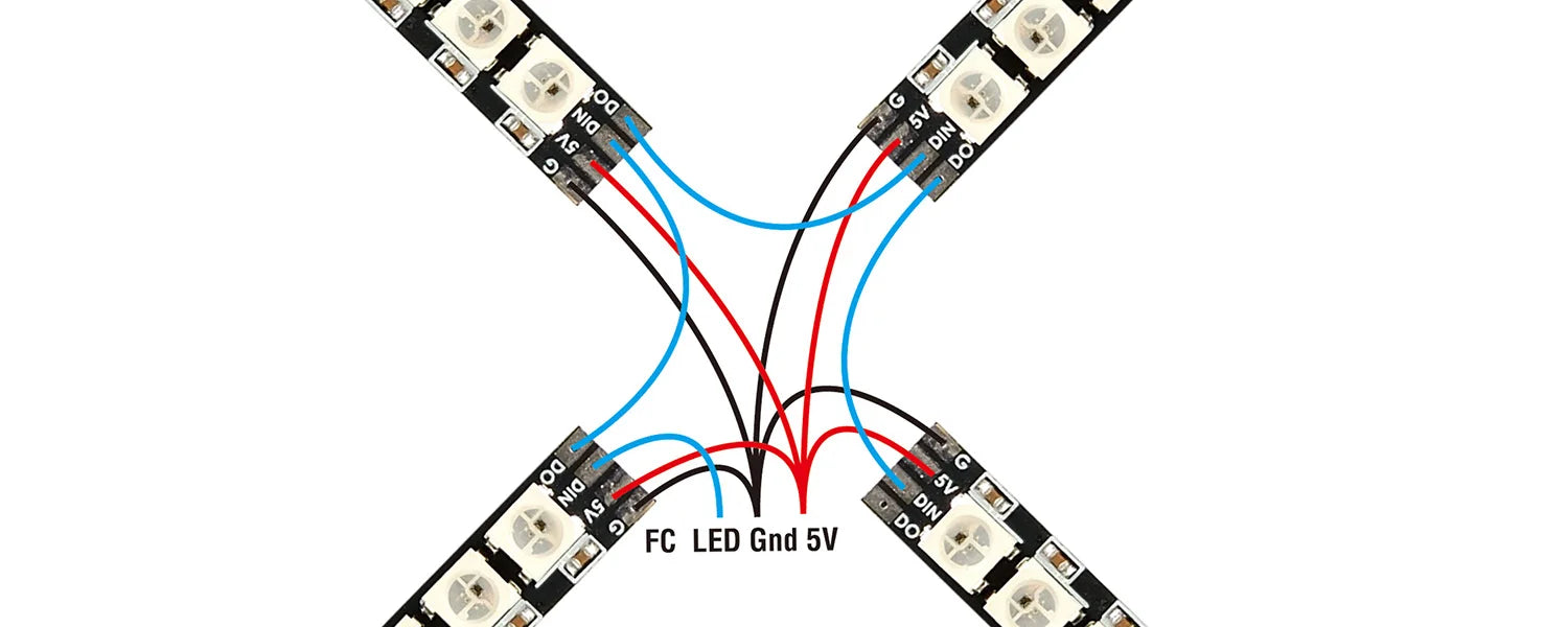 MATEK Mateksys 2812 LED STRIP, SLIM 6 57mm x 8mm Applications Works with BetaFlight, INAV, ButterF