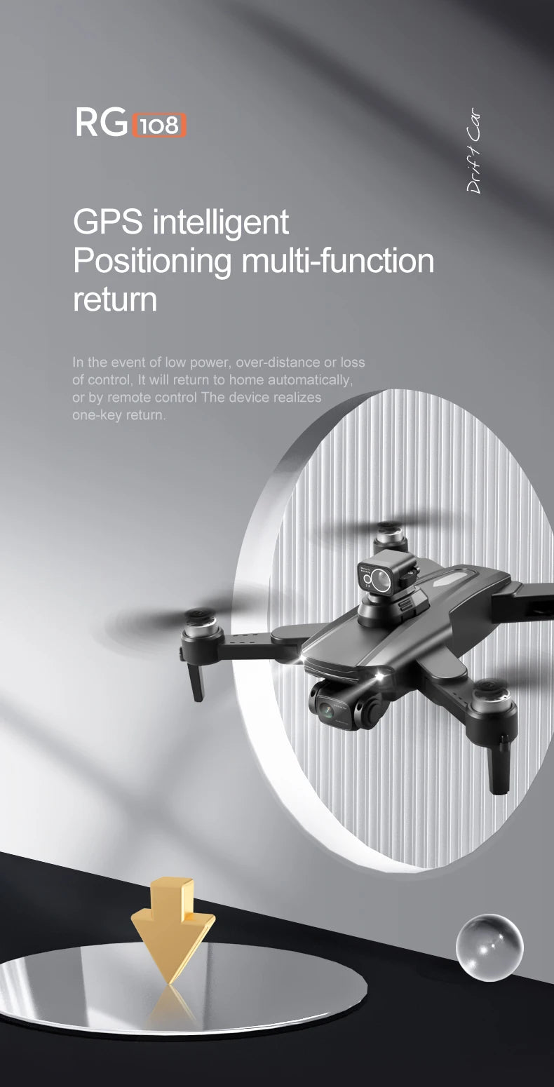 RG108 MAX Drone, RG 108 J GPS intelligent Positioning return in the event of low power; over-