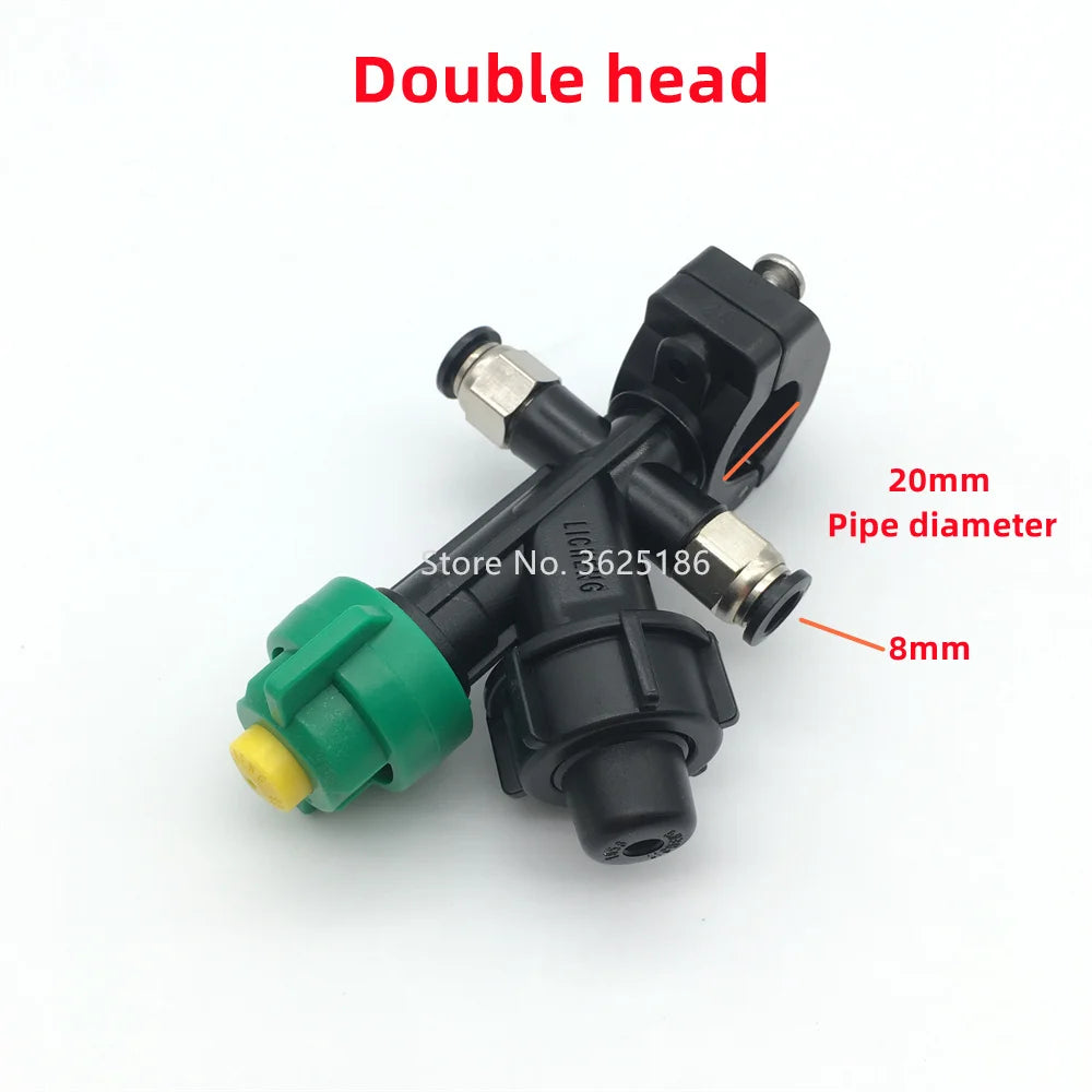 EFT Agricultural Spray Nozzle - 1PCS EFT 20MM Clamp Agricultural Drone Sprayer with 8mm Quick Plug Plant Protection Sprayer Nozzle EFT E416P E616P G616 G630 G420 Agricultural Drone Accessories 37 EFT Agricultural Spray Nozzle, Double head 20mm Pipe diameter Store No. 3625186 8