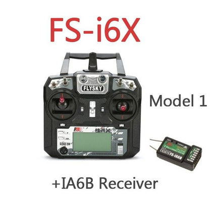 Flysky I6X FS-i6X 10CH 2.4G AFHDS 2A RC Transmitter control With FS-iA6B FS-iA10B FS-X6B FS-A8S IA6 A8S Receiver For Rc Airplane - RCDrone