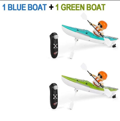 HC-810 RC Boat RTR, 2.4G 4CH, 15km/h, Brushed Motor, LED Lights, 360-degree Driving, Dual-Mode Paddle/Propulsion, Waterproof, 30m Range