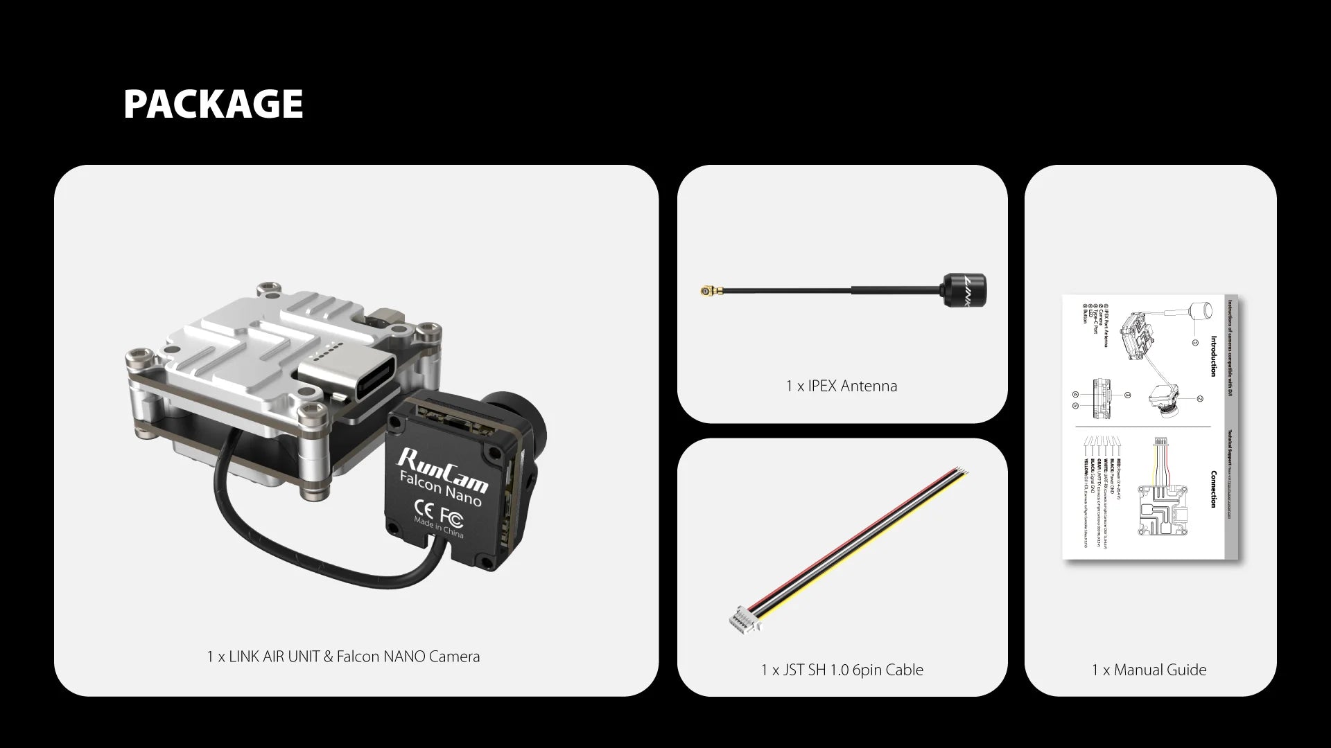 RunCam Link Falcon Nano Kit 120FPS 4:3 Camera HD Digital FPV System 5.8G Transmitter for DJI Goggles V2 Vista Not Caddx 12 RunCam Link Falcon Nano Kit 120FPS 4:3 Camera HD Digital FPV