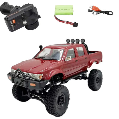 LKCOMO C64-1 RC Car 4WD Off-Road Pickup Truck with 2.4G Remote, LED Lights, 50 m Range, Ready-to-Go RTR