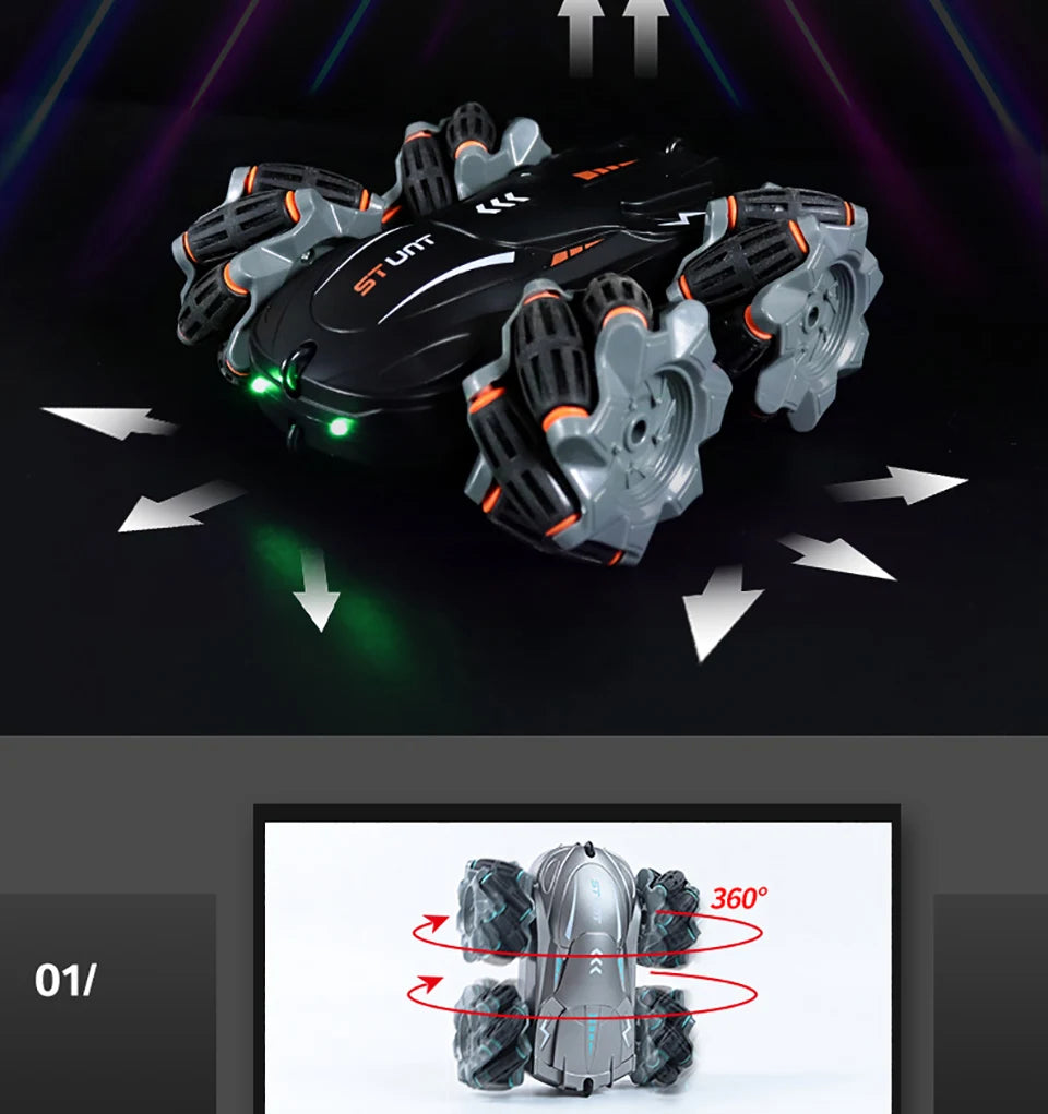 4WD RC Car Drift Stunt Car, 9 channels stunt car(with light&Music)with 13 channels .