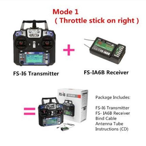 Newest Flysky FS-i6 FS I6 2.4G 6ch RC Transmitter Controller FS-iA6 Receiver For RC Helicopter Plane Quadcopter Glider - RCDrone