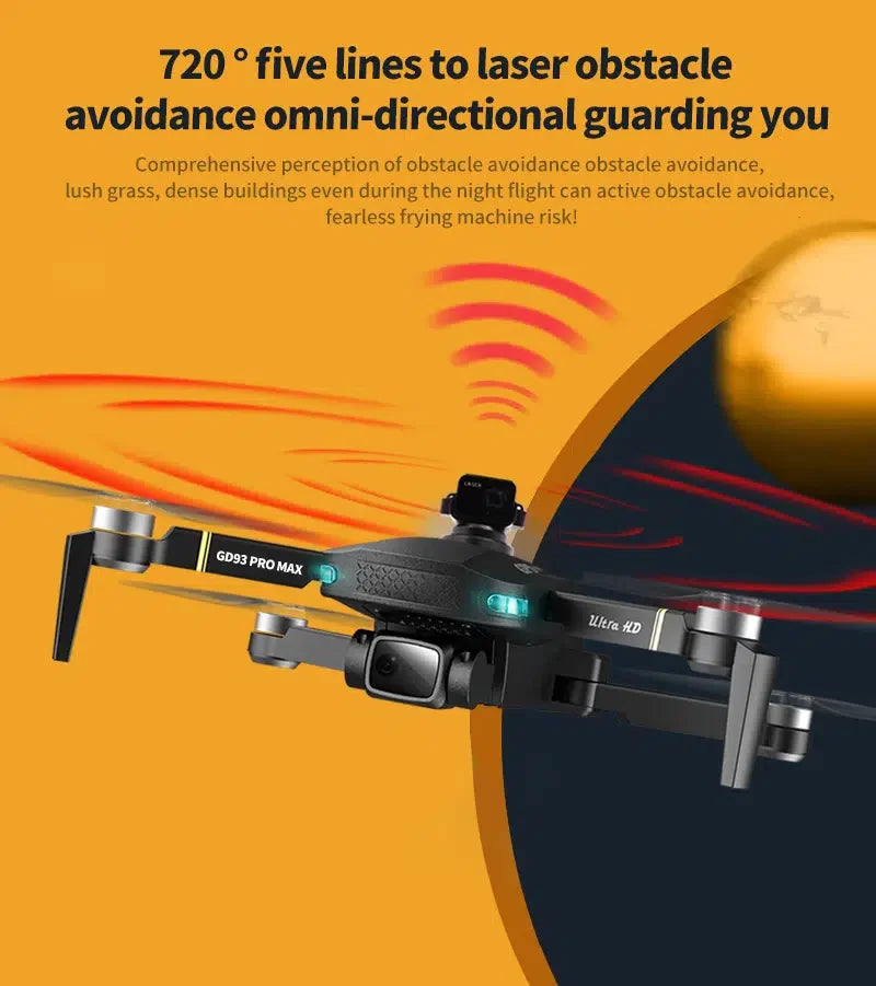 GD93 Pro Max Drone, 720 five lines to laser obstacle avoidance omni-directional guard