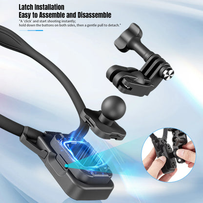STARTRC Neck Hanging Mount Bracket, Easy to install and remove with latch system—click to attach, press buttons to detach. Simple, quick assembly and disassembly.