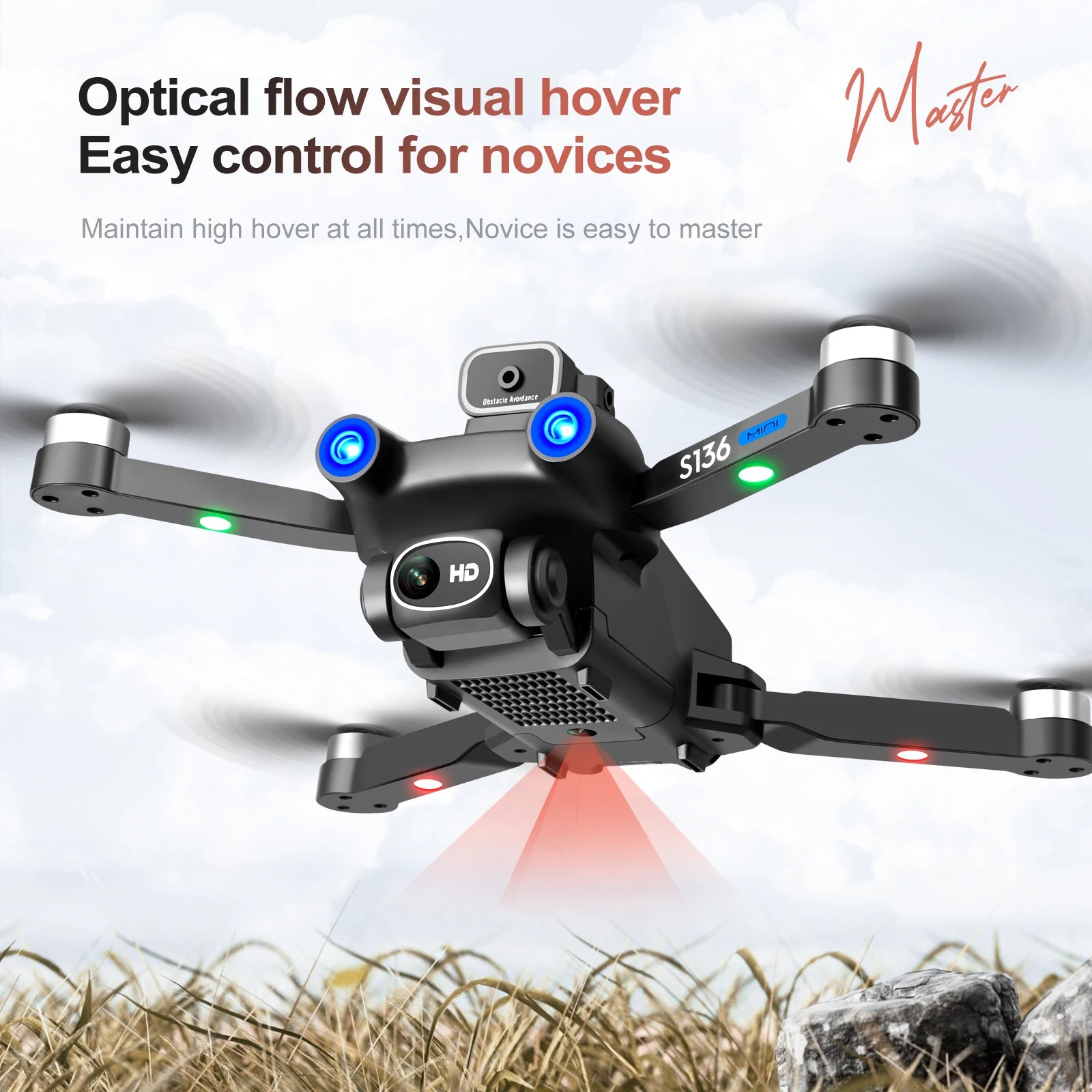 S136 GPS Drone, Optical flow visual hover Mito Easy control for novices Maintain high hover at all times