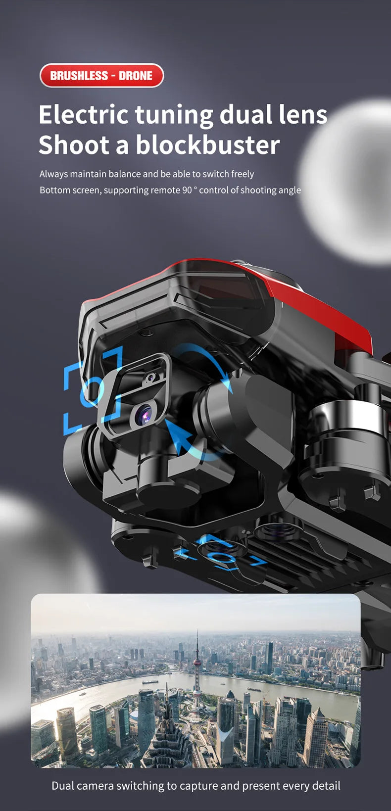 S178 L818 Drone - Photography Drone 8K Remote Control Development Obstacle avoidance aerial photography quadcopter Toy 13 S178 L818 Drone, drone electric tuning dual lens shoot a blockbuster always maintain balance