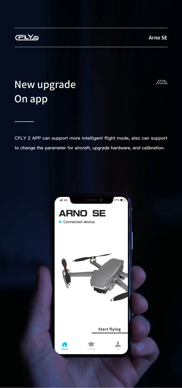 C-FLY Arno SE MAX Drone - Profesional 4K HD Camera 3-Axis Micro Gimbal 5G Wifi GPS Drone With HD Camera FPV Brushless Foldable RC Quadcopter Professional Camera Drone 42 C-FLY Arno SE MAX Drone, CFLY 2 APP can support more intelligent flight mode, also can support to change the