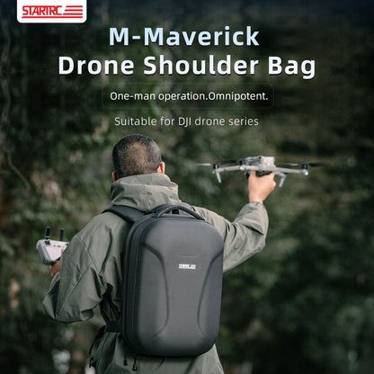 STARTRC M3 Backpack is a hard shell waterproof bag for DJI drones, measuring 450x300x180mm.