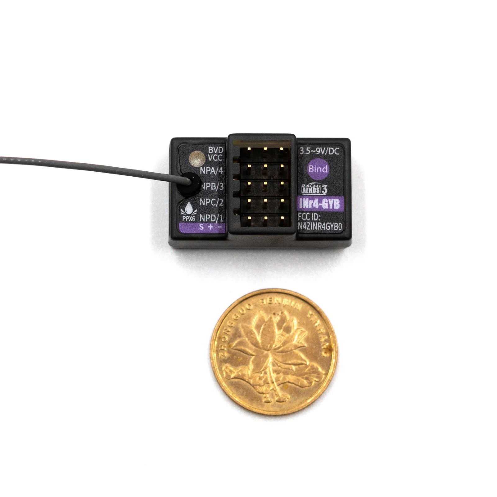 FlySky INr6-HS 2.4GHz 6CH Receiver - AFHDS 3 Built-in Height Sensor Compatible PL18 Radio for Glider Drone 16 FlySky INr6-HS 2.4GHz 6CH Receiver, BVD 3.59VIDC VCC NPA/4 Bind NPB/3