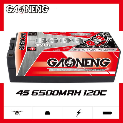 GNB 4s 14.8v 6500mAh 120c/240c Lipo Drone Battery, GNB 4S lithium-ion drone battery with high discharge rate, suitable for demanding applications.