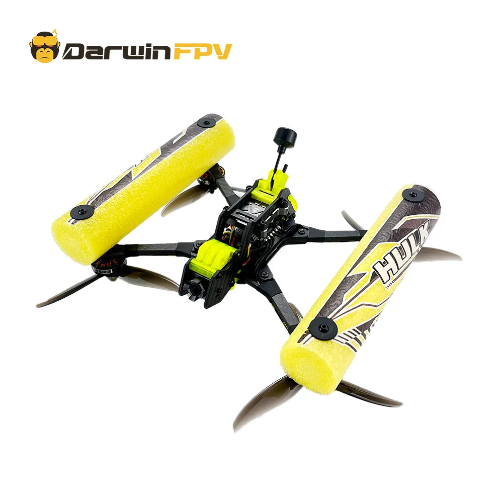 DarwinFPV HULK Cinematic FPV Drone - 5 Inch Quadcopters 45A 3-6S AIO 5.8G 40CH 25mW/200mW/400mW/600mW VTX 18 DarwinFPV HULK Cinematic FPV Drone, all electronic systems are made of the glue pouring process and the aluminum alloy shell . not