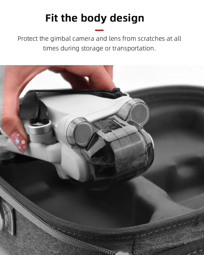 Fit the body design Protect the gimbal camera and lens from scratches at all times during