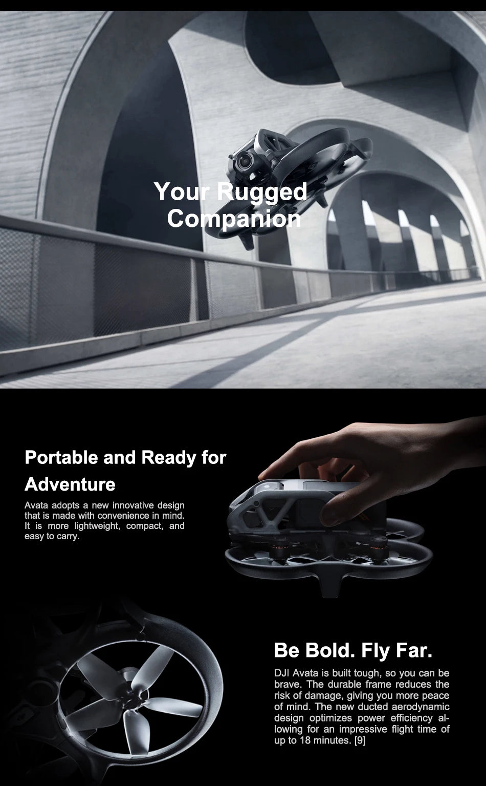 DJI Avata FPV Drone Goggles V2 Intuitive Motion Control 4K/60fps Videos 10KM 1080p 410g Portable Safety Smart Drones IN STOCK Professional Camera Drone 16 DJI Avata FPV Drone, ducted aerodynamic design optimizes power efficiency al- lowing for an impressive flight time of