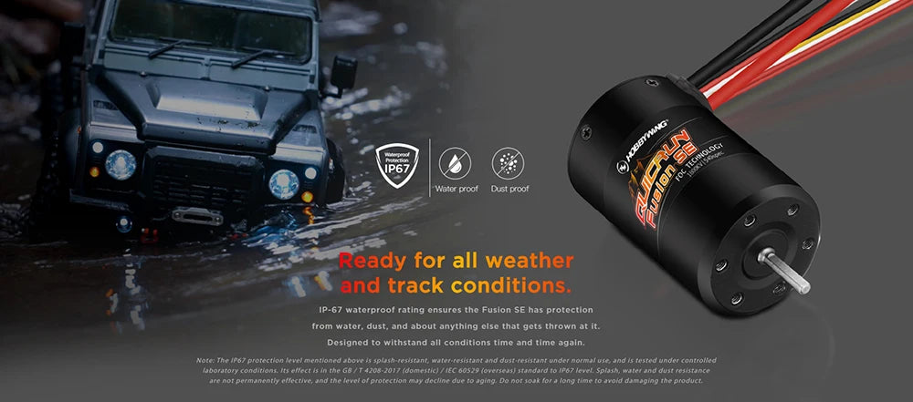 Hobbywing Quicrun Fusion Se - 40a 1800kv 1200kv Combined Motor Esc For 1/10 1/8 Rc Model Car Crawler Accessories 14 Hobbywing Quicrun Fusion Se, watcrdrooi ratine ensurcs th