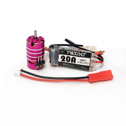 YSIDO 1625 Brushless Motor 2.0mm Shaft + 20A ESC, 3500/6000/7500/11000KV for Wltoys Traxxas 1/24 1/28 RC Cars