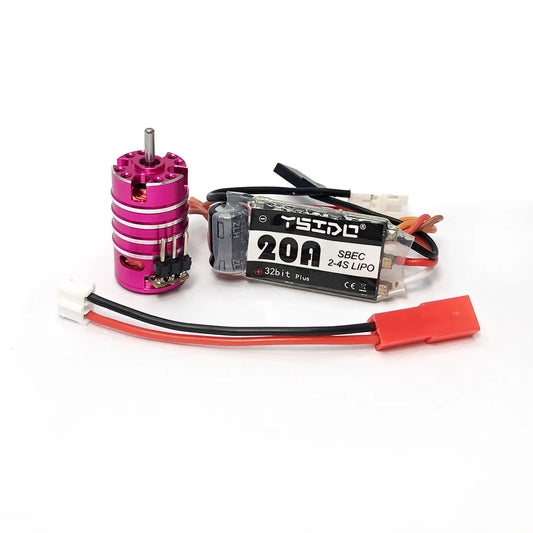 YSIDO 1625 Brushless Motor 2.0mm Shaft + 20A ESC, 3500/6000/7500/11000KV for Wltoys Traxxas 1/24 1/28 RC Cars